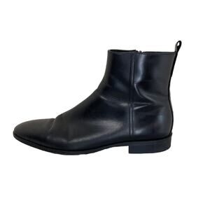 Bruno Magli Cortino Black Leather Zip Up Ankle Boots Dress Shoes Men’s Size 10